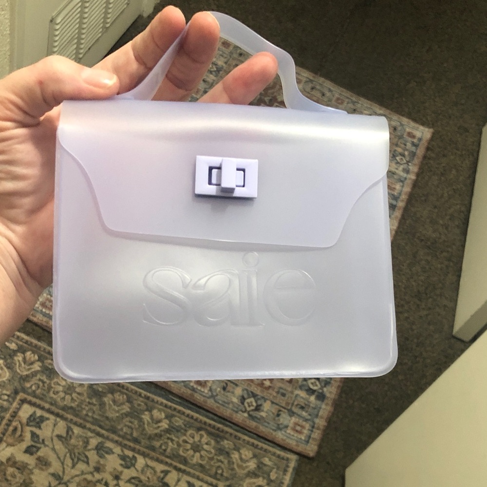 Saie Frosted White Handbag